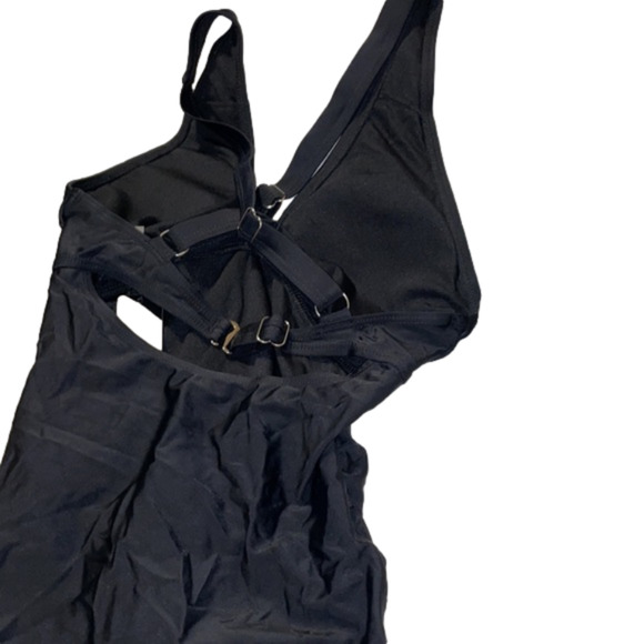 TEMPT Me black plunge one piece swimsuit XS NWT - Picture 4 of 7